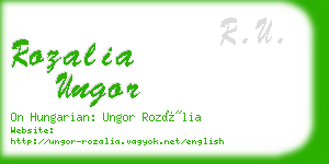 rozalia ungor business card